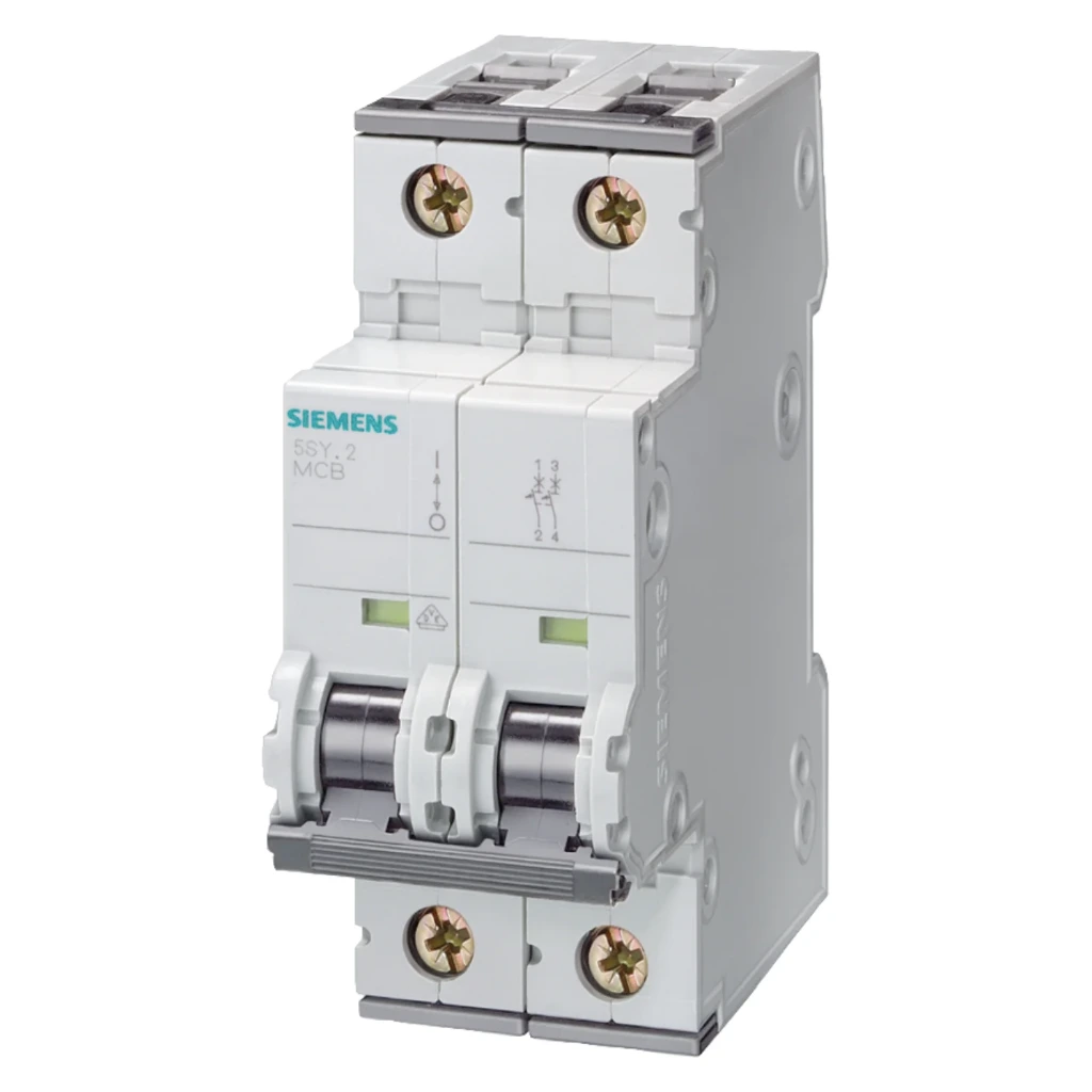 Siemens Betagard 5SY7 6 Amp 2 Pole 15 kA D-Curve 5SY72068CC