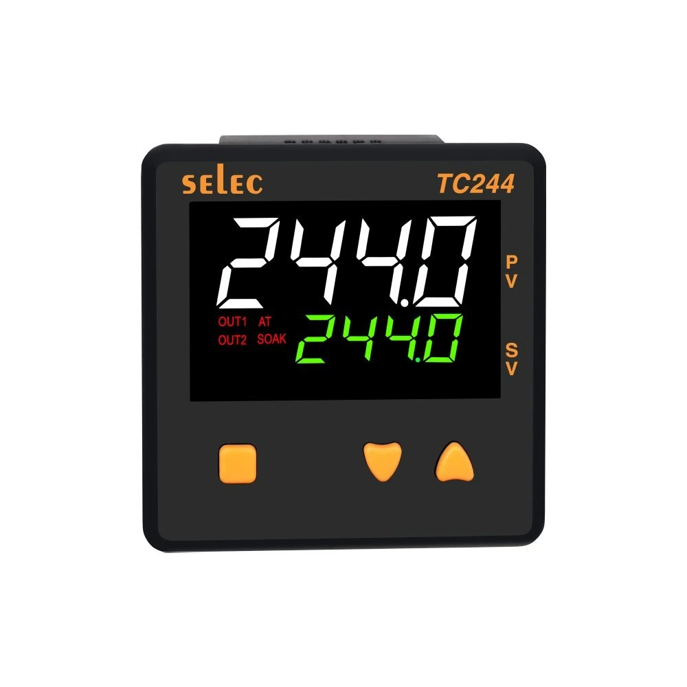 Selec Temperature Controller TC244CX Dual Display 2 relay output, 72X72mm
