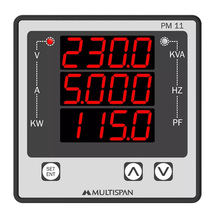 Multispan Panel 100A Direct Three Phase Multifunction Meter with Panel MFM-11