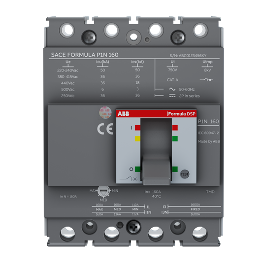 MCCB-ABB 1SDA116245R1 P1C160TMD80-8004pFF