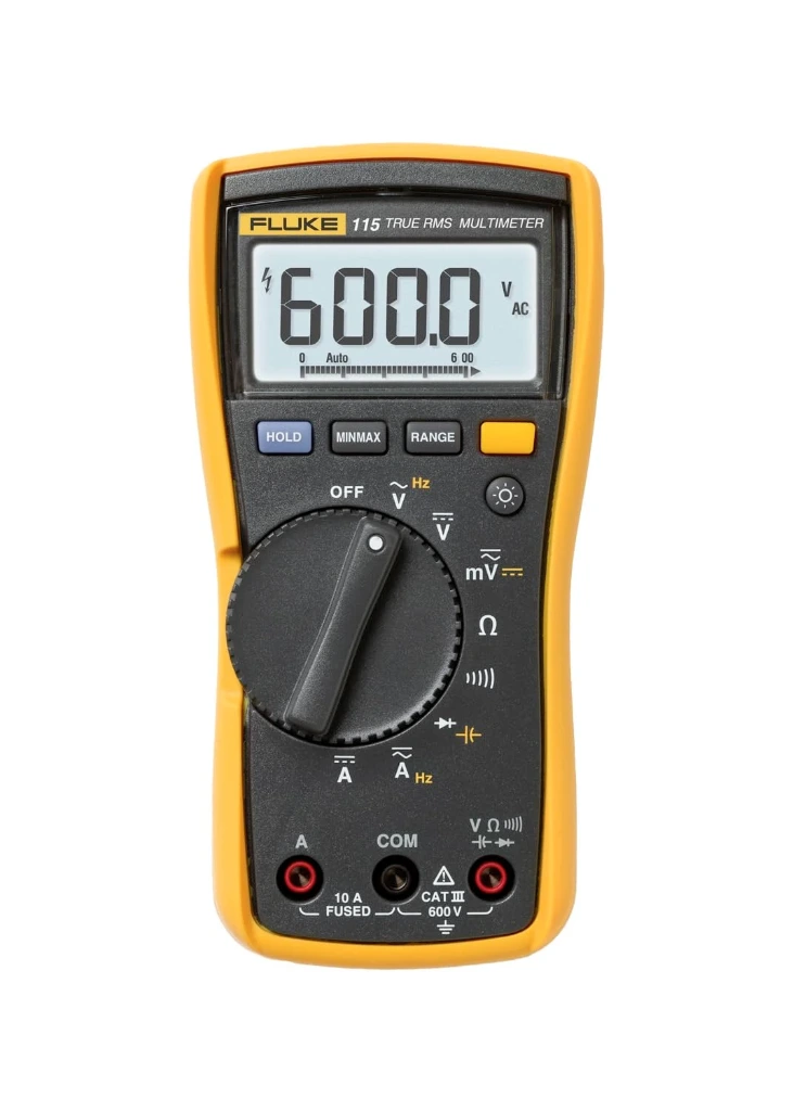 Fluke 115B+ Digital Multimeter 600 V AC/DC, 10 A AC/DC