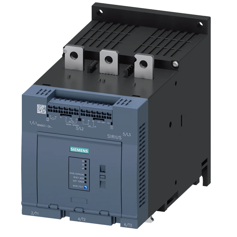 Siemens Sirius 3RW5 370 Amp 110-250 V AC Coil Voltage Soft Starter 3RW50752AB14