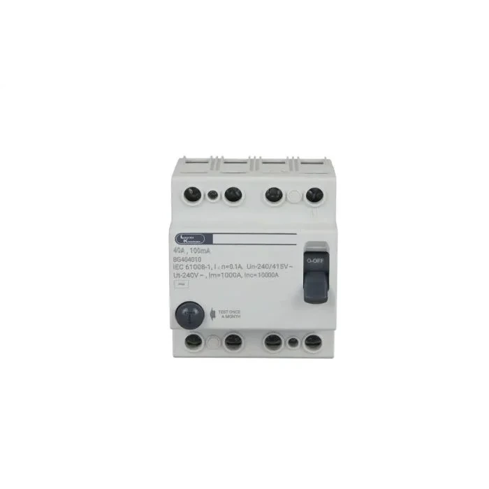 Lauritz Knudsen (Formerly L&T Switchgear) Exora 40 Amp 4 Pole 100 mA RCCB BG404010
