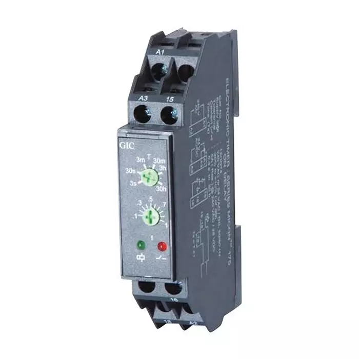 GIC 12RDT4 Signal Off Delay Timer with 5 amp NO NC Contact, Works on 240VAC / 24VAC / 24VDC