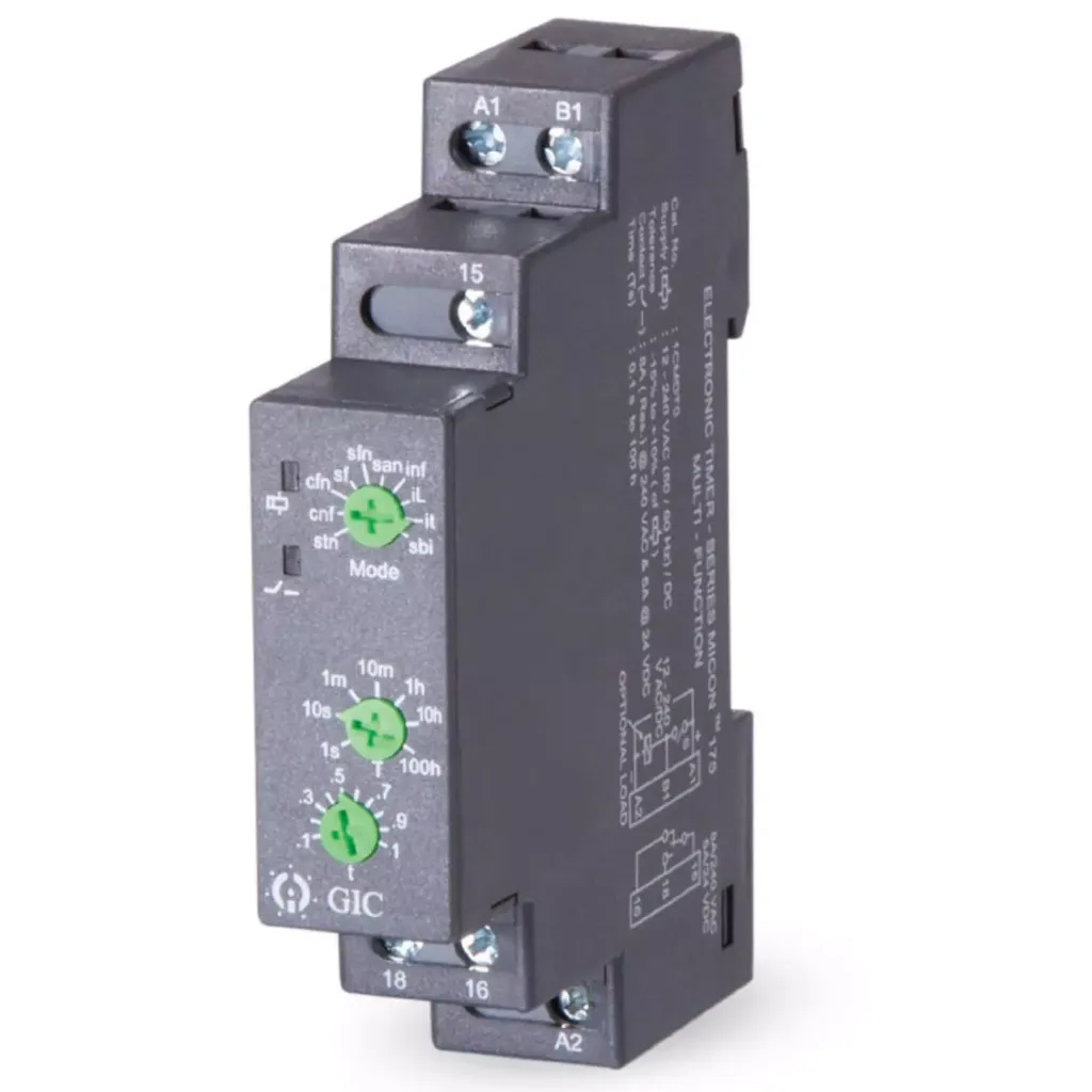 GIC 1CJDT0 Electronic Cyclic Timer 12-240VAC/DC 1 C/O