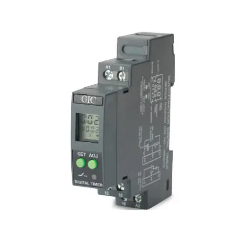 GIC V0DDTD Digital Timer Eliro 24-240 VAC/DC, Multi-Function Digital Timer-Eliro (8 Functions), 2 NO