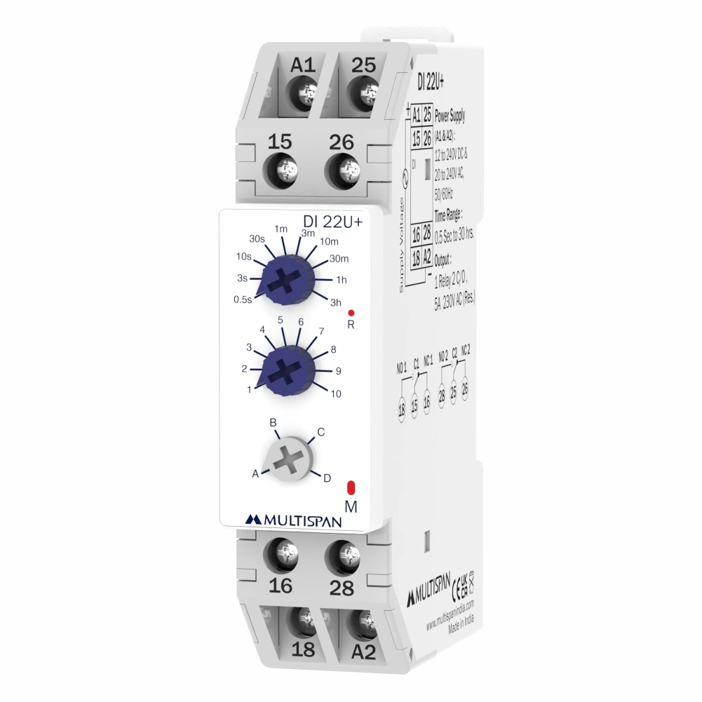Multispan Multi range On- Off Delay timer- DI-22U