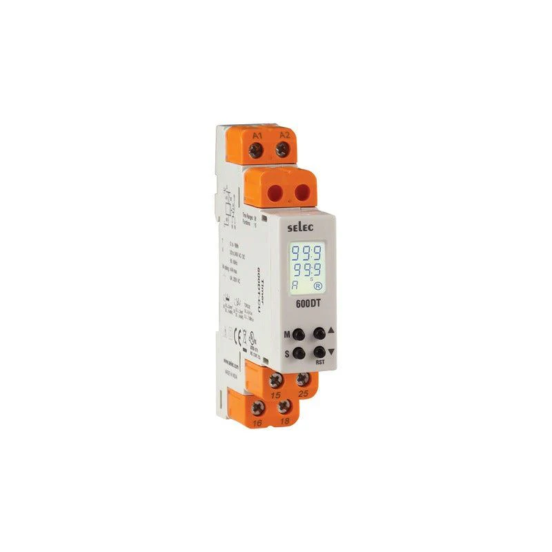 Selec Din Rail Digital Timer 600DT| 20 to 240V AC / DC