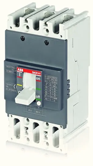 ABB Formula MCCB 125 A, 3 Pole, 36 kA, Fixed O/L & Fixed S/C Settings, Thermal Magnetic Trip Unit TMF (A1N 125 TMF 100-1000 3p F F)