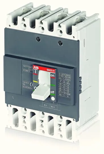 ABB Formula MCCB 40 A, 4 Pole, 10 kA, Fixed O/L & Fixed S/C Settings, Thermal Magnetic Trip Unit TMF (A1A 125 TMF 40-400 4p F F),1SDA066535R1