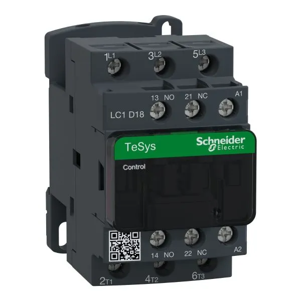 Schnieder Electric LC1D18M7  Power Contactor 18 A, 3 Pole, 220 V AC