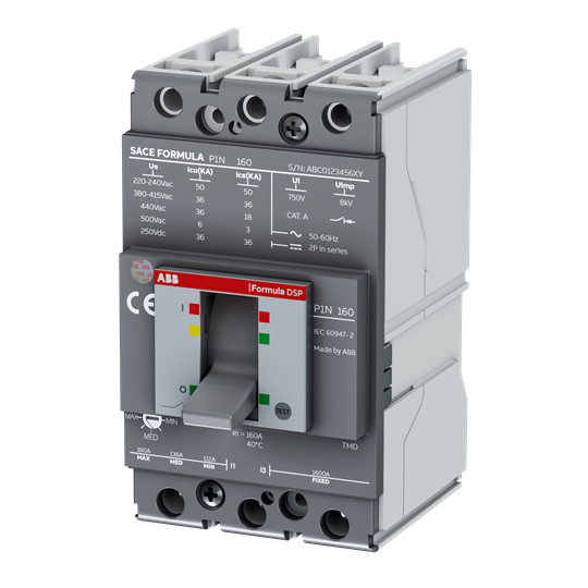 MCCB-ABB P1N 160 TMD 100-1000 3p F F