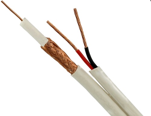 Polycab CCTV 3+1 Hdpe Insulated Copper Cond, Laid With Rg59F, Overall White Pvc Oversheathed CCTV Cable