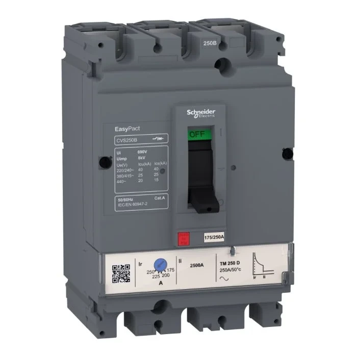 MCCB-Schneider Electric Easypact CVS 125 Amp 3 Pole 25 kA ATFM MCCB LV516302